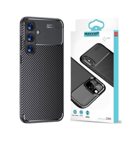 Samsung - Husă din silicon compatibilă cu Samsung Galaxy S25, Negru Carbon