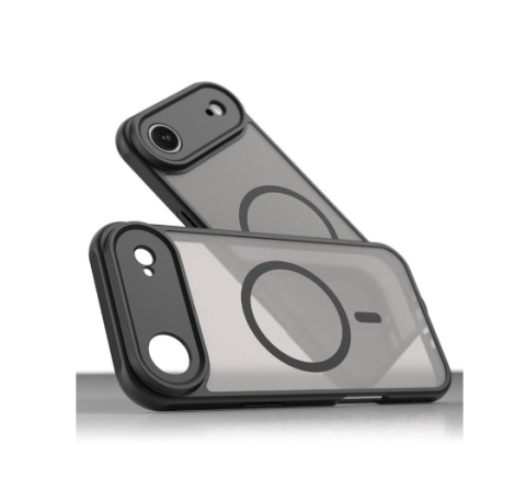 iPhone 17 Air - Husă MagSafe frosted compatibilă cu iPhone 17 Air, Negru