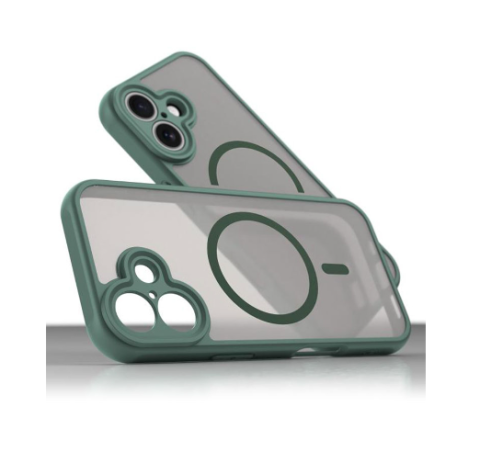 iPhone 17 - Husă MagSafe frosted compatibilă cu iPhone 17, Verde Închis