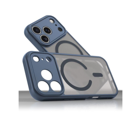 iPhone 17 Pro - Husă MagSafe frosted compatibilă cu iPhone 17 Pro, Bleumarin