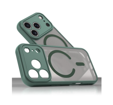 iPhone 17 Pro - Husă MagSafe frosted compatibilă cu iPhone 17 Pro, Verde Închis
