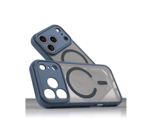 iPhone 17 Pro Max - Husă MagSafe frosted compatibilă cu iPhone 17 Pro Max, Bleumarin
