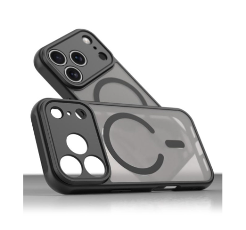 iPhone 17 Pro - Husă MagSafe frosted compatibilă cu iPhone 17 Pro, Negru