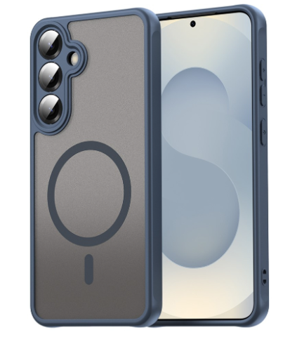 A56 - Husă MagSafe frosted compatibilă cu Samsung Galaxy A36/A56, Bleumarin