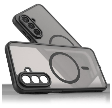 A56 - Husă MagSafe frosted compatibilă cu Samsung Galaxy A36/A56, Negru