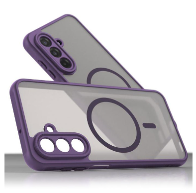 Samsung - Husă MagSafe frosted compatibilă cu Samsung Galaxy S24, Mov