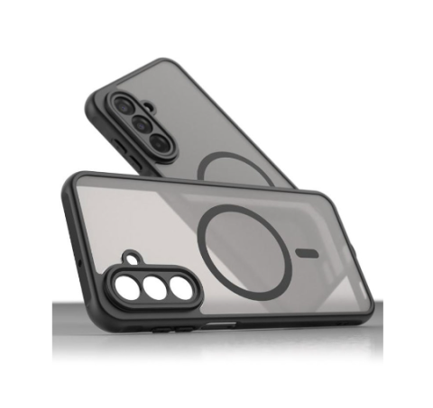 S25 - Husă MagSafe frosted compatibilă cu Samsung Galaxy S25, Negru