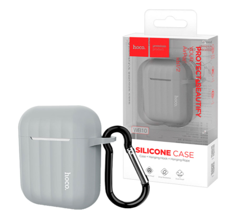 Airpods - Husă din silicon pentru Airpods 1 / Airpods 2 , Gri