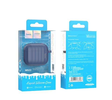 Husă pentru Airpods Pro 3 din silicon, Albastru [1]