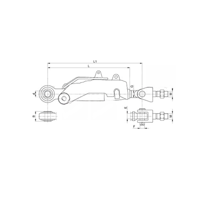 Amsamblu stabilizator L = 385/404 mm 253697A2, pentru tractoare Case IH; McCormick [3]