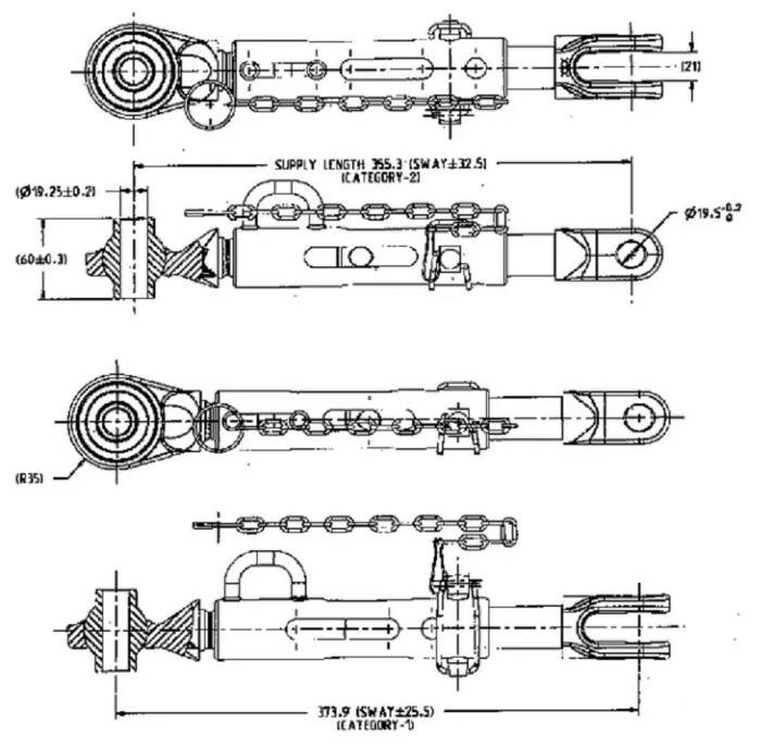 Ancora stabilizator RE242457 pentru tractoare John Deere seria 5000M, 5000R, 610[...] [3]