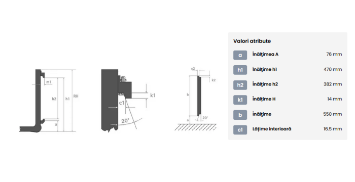 Brat elevator/furca paleti 80x40x1200 1000Kg [2]