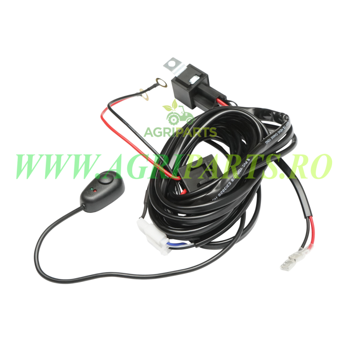 Cablaj cu buton, releu si siguranta pentru proiectoare DC 12V [2]