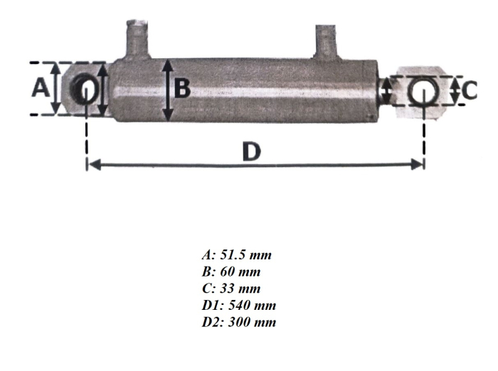 Cilindru hidraulic plug reversibil 51,5x60x33x540x300mm [4]