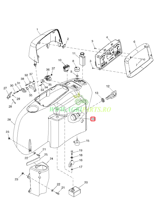 Contact cu chei John Deere - RE264579 [3]