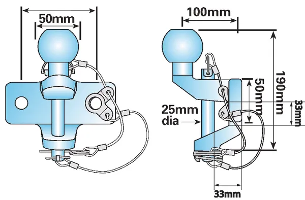 Cupla remorcare cu bila si bolt, sarcina maxima 3500 Kg [2]