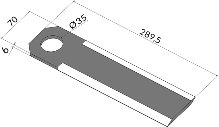 Cutit tocator 290x70x6mm DR12300 - Olimac [2]