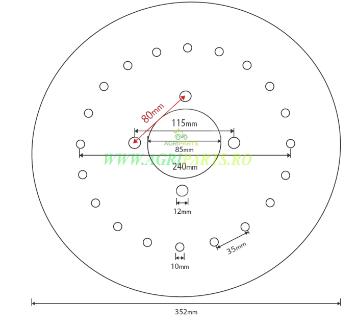 Disc soare grebla 1.4m tip Turcia [2]