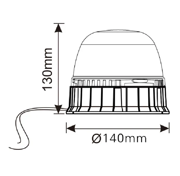 Girofar LED 12/24 V, 8W, Galben [2]