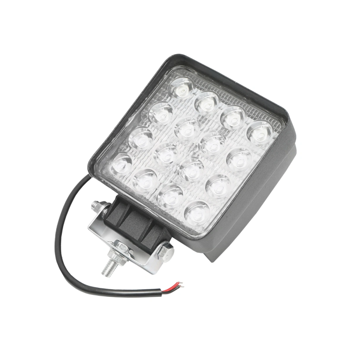Lampa cu 16 LED-uri 10-30V 48W unghi radiere 60 de grade tip flood 108x108x57mm [2]