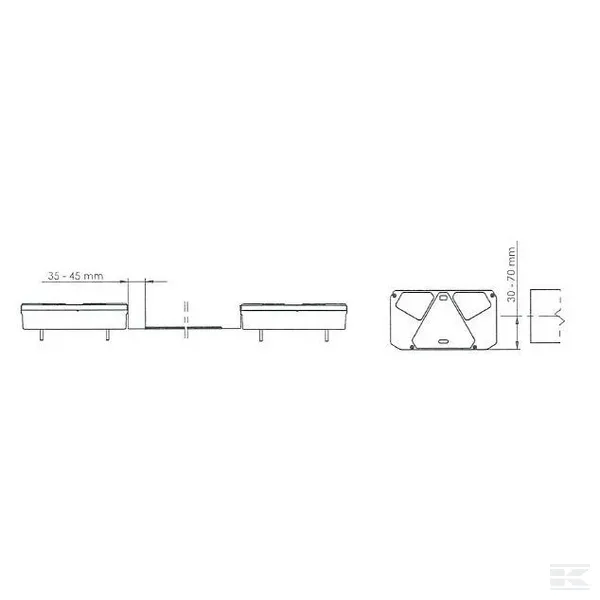 Lampa multifunctionala spate dreptunghiulara 5 pini stanga halogen 12V sau 24V [5]