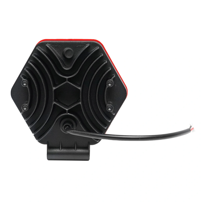 Lampa proiector cu grilaj plastic rosu tip spot, 16 leduri, DC 10-80V 48W unghi [...] [2]