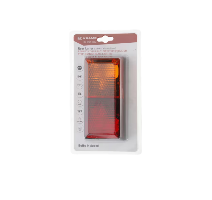 Lampa spate, rectangulară, 12-24V, 165x80x51mm [3]