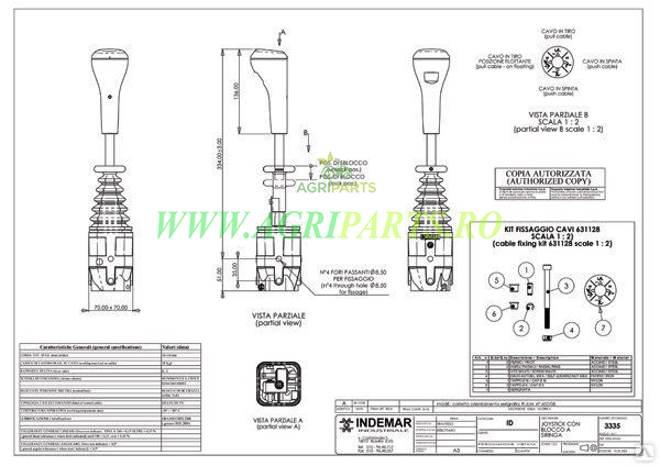 Maneta Joystick mecanica 3335 INDEMAR [2]