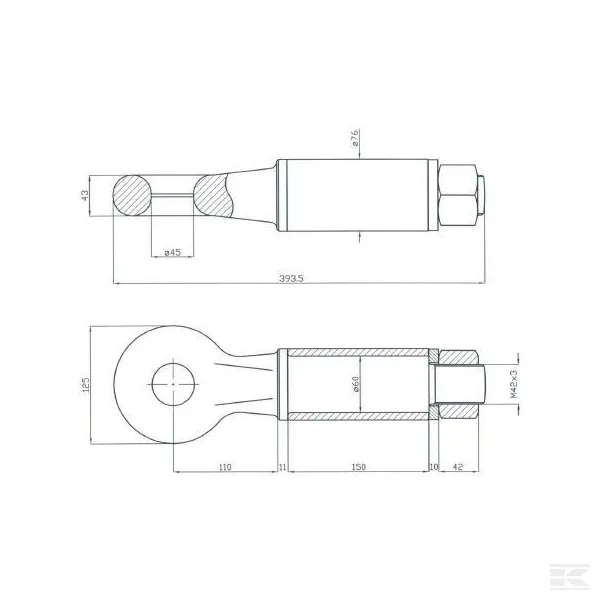 Ochet de remorcare rotativ 45 mm 30 t [2]