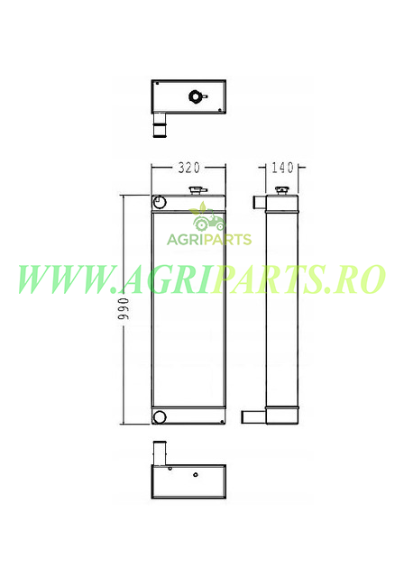 Radiator JCB JS200, JS210, JS220, JS220LC [2]