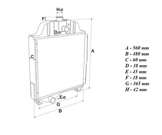 Radiator racire apa, din alumiuniu cu 3 celule, pentru Ford seriile 2000, 3000, [...] [5]