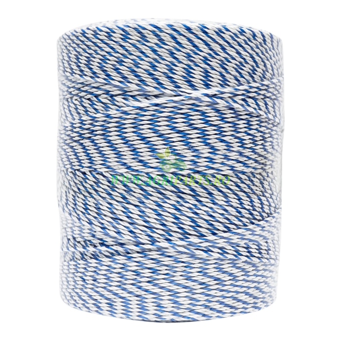 Rola fir alb-albastru fi 3mm. 3x0.2mm. SS, 7,8 Ohm/m, 1000m gard electric [2]