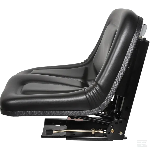 Scaun din PVC cu suspensie mecanica, negru [3]