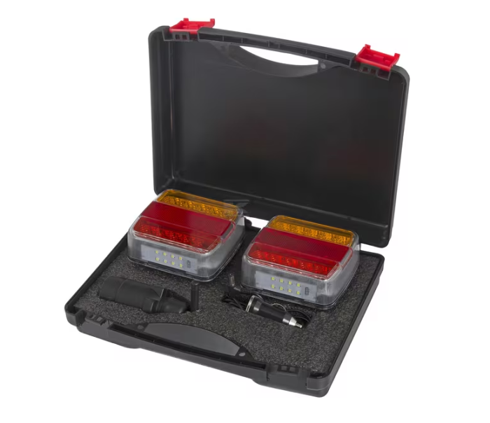 Set lămpi magnetice fără fir LED pătrate 12V baterii Li-ion 106x98mm 7 poli [3]