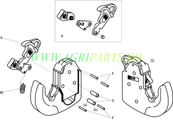 Set reparatie carlig tiranti categoria 2S [2]