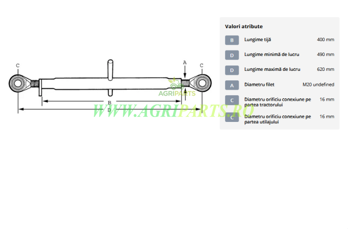 Tirant central standard 400-M20 categoria 0/0 [2]