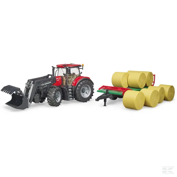Tractor Case IH Optum 300 CVX cu incarcator frontal si remorca baloti [4]