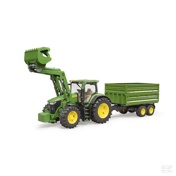 Tractor John Deere 7R 350 cu incarcator frontal si remorca [3]