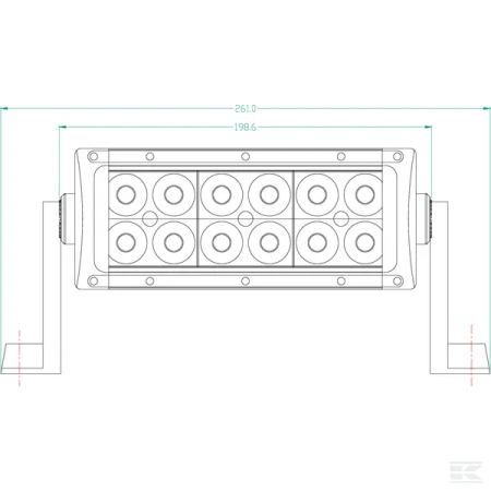 Bara lumini de lucru LED 36W 3060lm dreptunghiulara 12/24V alba 198,6x79,5mm cab[...] [5]