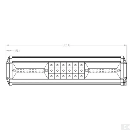 Bara lumini de lucru LED 81W 7290lm dreptunghiulara 12/24V alba 301,8x89mm cablu[...] [4]