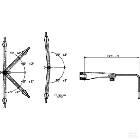 Brat de oglinda, telescopic, pentru tractoare/utilaje [3]