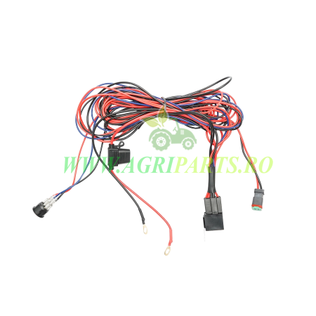 Electrice - Cablaj cu buton releu si siguranta pentru proiectoare DC 12V/40A