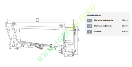 Cadru adaptor pentru incarcator frontal de la simpu la Z402/Euro [1]