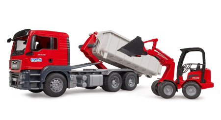 Camion MAN TGS cu container si incarcator Schaffer [4]