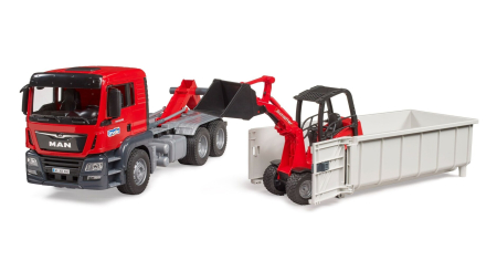 Camion MAN TGS cu container si incarcator Schaffer [5]
