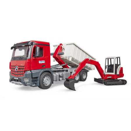 Camion Mercedes-Benz Arocs cu mini-excavator Schaeff [2]
