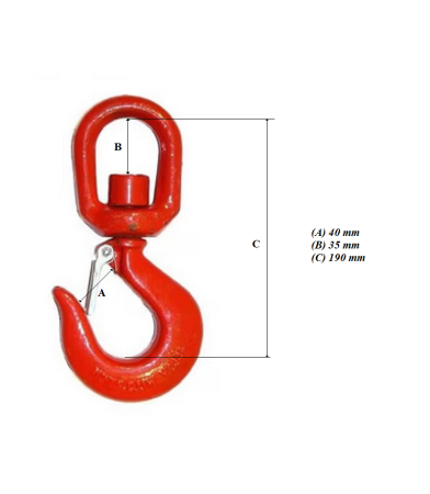 Carlig rotativ, sarcina maxima 3150 Kg, cu siguranta [1]
