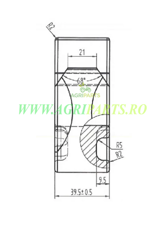 Carlig sudabil otel forjat, pentru bolt M40, potrivit pentru incarcator frontal [2]