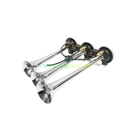 Electrice - Claxon 3 trompete cu electrovalve 12/24V pentru compresor aer