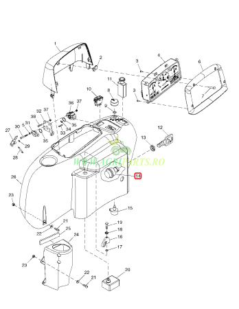 Contact cu chei John Deere - RE264579 [2]
